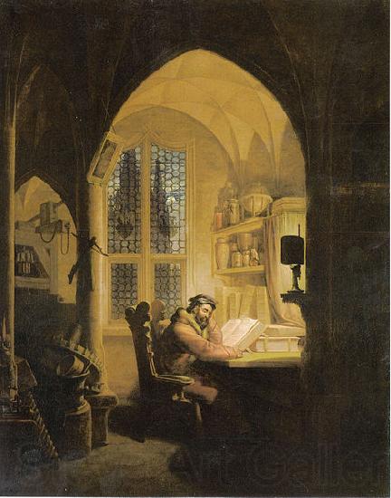 Georg Friedrich Kersting Faust im Studierzimmer Norge oil painting art